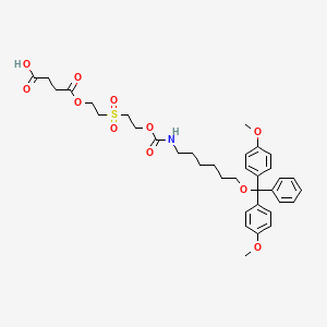 molecular formula C36H45NO11S B597608 Butanedioic Acid 1-[16,16-Bis(4-methoxyphenyl)-3,3-dioxido-7-oxo-16-phenyl-6,15-dioxa-3-thia-8-azahexadec-1-yl] Ester CAS No. 178261-45-5