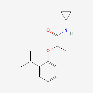 molecular formula C15H21NO2 B5976082 N-cyclopropyl-2-(2-isopropylphenoxy)propanamide 