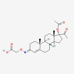 molecular formula C25H35NO6 B597609 17alpha-Hydroxyprogesterone 17-acetate 3-(O-carboxymethyl)oxime CAS No. 103404-60-0