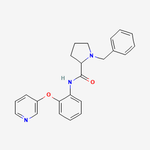 molecular formula C23H23N3O2 B5976112 1-benzyl-N-[2-(3-pyridinyloxy)phenyl]prolinamide 