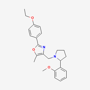molecular formula C24H28N2O3 B5976167 2-(4-ethoxyphenyl)-4-{[2-(2-methoxyphenyl)-1-pyrrolidinyl]methyl}-5-methyl-1,3-oxazole 