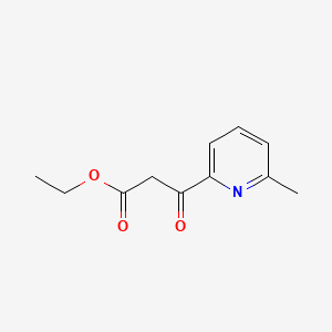 molecular formula C11H13NO3 B597617 Ethyl 3-(6-methylpyridin-2-yl)-3-oxopropanoate CAS No. 150401-96-0