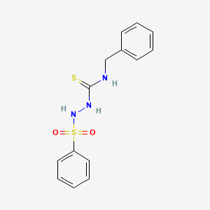 molecular formula C14H15N3O2S2 B5976182 N-benzyl-2-(phenylsulfonyl)hydrazinecarbothioamide 