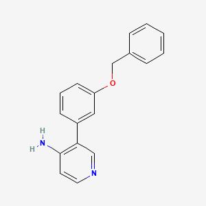 molecular formula C18H16N2O B597619 3-(3-(Benzyloxy)phenyl)pyridin-4-amine CAS No. 1258610-29-5