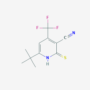 molecular formula C11H11F3N2S B5976193 6-tert-butyl-2-thioxo-4-(trifluoromethyl)-1,2-dihydro-3-pyridinecarbonitrile 