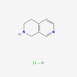 molecular formula C8H11ClN2 B597620 1,2,3,4-Tetrahydro-2,7-naphthyridine hydrochloride CAS No. 1354940-72-9