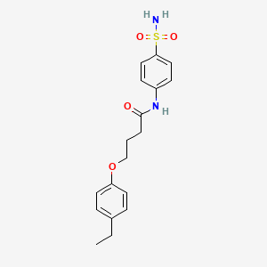 molecular formula C18H22N2O4S B5976200 N-[4-(aminosulfonyl)phenyl]-4-(4-ethylphenoxy)butanamide 
