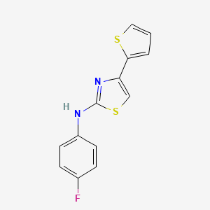 molecular formula C13H9FN2S2 B5976202 N-(4-fluorophenyl)-4-(2-thienyl)-1,3-thiazol-2-amine CAS No. 696628-84-9