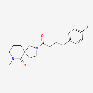molecular formula C19H25FN2O2 B5976212 2-[4-(4-fluorophenyl)butanoyl]-7-methyl-2,7-diazaspiro[4.5]decan-6-one 