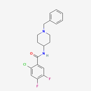 molecular formula C19H19ClF2N2O B5976225 N-(1-benzyl-4-piperidinyl)-2-chloro-4,5-difluorobenzamide 