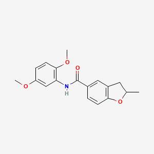 molecular formula C18H19NO4 B5976229 N-(2,5-dimethoxyphenyl)-2-methyl-2,3-dihydro-1-benzofuran-5-carboxamide 