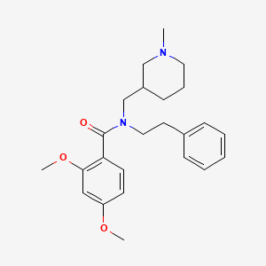 2,4-dimethoxy-N-[(1-methyl-3-piperidinyl)methyl]-N-(2-phenylethyl)benzamide
