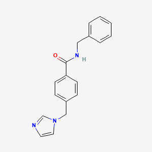 molecular formula C18H17N3O B5976240 N-benzyl-4-(1H-imidazol-1-ylmethyl)benzamide 