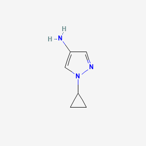 molecular formula C6H9N3 B597625 1-Cyclopropyl-1H-pyrazol-4-amine CAS No. 1240567-18-3