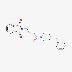 molecular formula C24H26N2O3 B5976271 2-[4-(4-benzyl-1-piperidinyl)-4-oxobutyl]-1H-isoindole-1,3(2H)-dione 