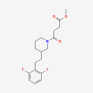 molecular formula C18H23F2NO3 B5976323 methyl 4-{3-[2-(2,6-difluorophenyl)ethyl]-1-piperidinyl}-4-oxobutanoate 