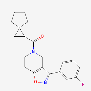 molecular formula C20H21FN2O2 B5976362 3-(3-fluorophenyl)-5-(spiro[2.4]hept-1-ylcarbonyl)-4,5,6,7-tetrahydroisoxazolo[4,5-c]pyridine 