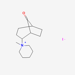 molecular formula C14H24INO B5976372 1-methyl-1-(8-oxobicyclo[3.2.1]oct-2-yl)piperidinium iodide 