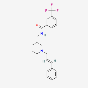 molecular formula C23H25F3N2O B5976402 N-({1-[(2E)-3-phenyl-2-propen-1-yl]-3-piperidinyl}methyl)-3-(trifluoromethyl)benzamide 