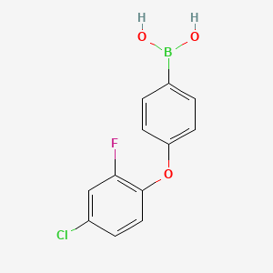 molecular formula C12H9BClFO3 B597645 (4-(4-Chloro-2-fluorophenoxy)phenyl)boronic acid CAS No. 1256358-57-2
