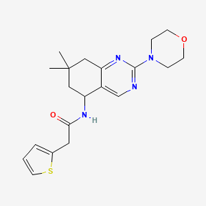 molecular formula C20H26N4O2S B5976466 N-[7,7-dimethyl-2-(4-morpholinyl)-5,6,7,8-tetrahydro-5-quinazolinyl]-2-(2-thienyl)acetamide 
