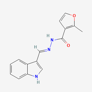 molecular formula C15H13N3O2 B5976475 N'-(1H-indol-3-ylmethylene)-2-methyl-3-furohydrazide 
