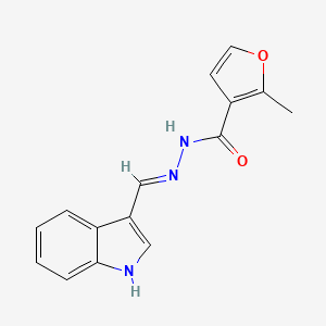 molecular formula C15H13N3O2 B5976475 N'-[(E)-1H-indol-3-ylmethylidene]-2-methylfuran-3-carbohydrazide 