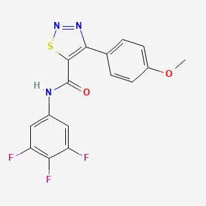 molecular formula C16H10F3N3O2S B5976495 4-(4-methoxyphenyl)-N-(3,4,5-trifluorophenyl)-1,2,3-thiadiazole-5-carboxamide 