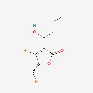 4-Bromo-5-(bromomethylidene)-3-(1-hydroxybutyl)furan-2(5H)-one