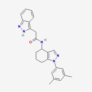 molecular formula C24H25N5O B5976532 N-[1-(3,5-dimethylphenyl)-4,5,6,7-tetrahydro-1H-indazol-4-yl]-2-(1H-indazol-3-yl)acetamide 