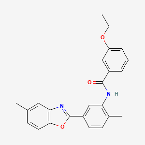 3-ethoxy-N-[2-methyl-5-(5-methyl-1,3-benzoxazol-2-yl)phenyl]benzamide