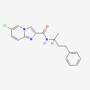 molecular formula C18H18ClN3O B5976570 6-chloro-N-(1-methyl-3-phenylpropyl)imidazo[1,2-a]pyridine-2-carboxamide 
