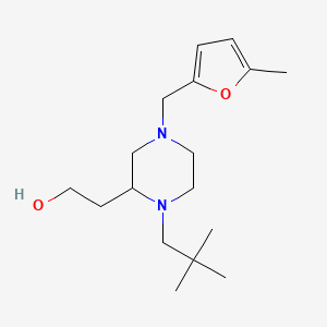 molecular formula C17H30N2O2 B5976573 2-{1-(2,2-dimethylpropyl)-4-[(5-methyl-2-furyl)methyl]-2-piperazinyl}ethanol 