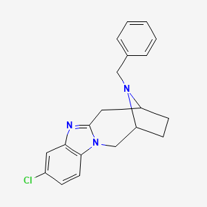 molecular formula C20H20ClN3 B597658 13-Benzyl-3-chloro-6,7,8,9,10,11-hexahydro-7,10-epiminobenzo[4,5]imidazo[1,2-a]azocine CAS No. 1272321-67-1