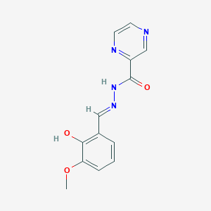 molecular formula C13H12N4O3 B5976590 N'-(2-hydroxy-3-methoxybenzylidene)-2-pyrazinecarbohydrazide 