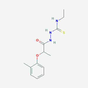 molecular formula C13H19N3O2S B5976612 N-ethyl-2-[2-(2-methylphenoxy)propanoyl]hydrazinecarbothioamide 