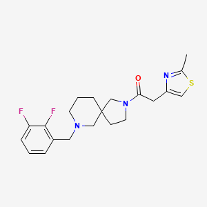 molecular formula C21H25F2N3OS B5976617 7-(2,3-difluorobenzyl)-2-[(2-methyl-1,3-thiazol-4-yl)acetyl]-2,7-diazaspiro[4.5]decane 