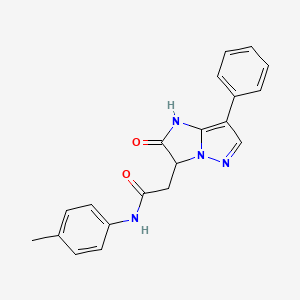 N-(4-methylphenyl)-2-(2-oxo-7-phenyl-2,3-dihydro-1H-imidazo[1,2-b]pyrazol-3-yl)acetamide
