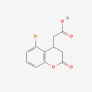 molecular formula C11H9BrO4 B597663 5-Bromo-4-carboxymethyl-2-chromanone CAS No. 1334499-95-4