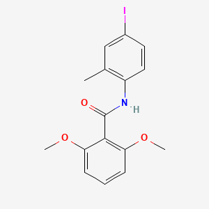 molecular formula C16H16INO3 B5976639 N-(4-iodo-2-methylphenyl)-2,6-dimethoxybenzamide 