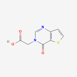 molecular formula C8H6N2O3S B597665 (4-oxothieno[3,2-d]pyrimidin-3(4H)-yl)acetic acid CAS No. 16290-53-2