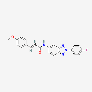 molecular formula C22H17FN4O2 B5976658 N-[2-(4-fluorophenyl)-2H-1,2,3-benzotriazol-5-yl]-3-(4-methoxyphenyl)acrylamide 