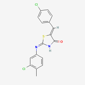 molecular formula C17H12Cl2N2OS B5976669 5-(4-chlorobenzylidene)-2-[(3-chloro-4-methylphenyl)amino]-1,3-thiazol-4(5H)-one 