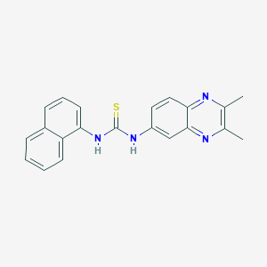 molecular formula C21H18N4S B5976673 N-(2,3-dimethyl-6-quinoxalinyl)-N'-1-naphthylthiourea 