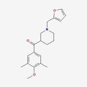molecular formula C20H25NO3 B5976682 [1-(2-furylmethyl)-3-piperidinyl](4-methoxy-3,5-dimethylphenyl)methanone 