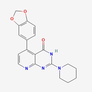 molecular formula C19H18N4O3 B5976705 5-(1,3-benzodioxol-5-yl)-2-(1-piperidinyl)pyrido[2,3-d]pyrimidin-4(3H)-one 