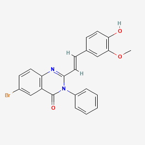 molecular formula C23H17BrN2O3 B5976729 6-bromo-2-[2-(4-hydroxy-3-methoxyphenyl)vinyl]-3-phenyl-4(3H)-quinazolinone 