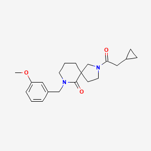molecular formula C21H28N2O3 B5976731 2-(cyclopropylacetyl)-7-(3-methoxybenzyl)-2,7-diazaspiro[4.5]decan-6-one 