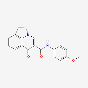 molecular formula C19H16N2O3 B5976746 N-(4-methoxyphenyl)-6-oxo-1,2-dihydro-6H-pyrrolo[3,2,1-ij]quinoline-5-carboxamide 