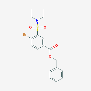 molecular formula C18H20BrNO4S B5976760 benzyl 4-bromo-3-[(diethylamino)sulfonyl]benzoate 